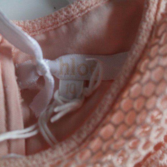 Chloe Girl's Kid's Frill Blouse Size 10Y Light Pink - Picture 6 of 8